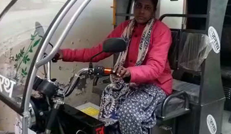 Freedom on three-wheel at Dehradun