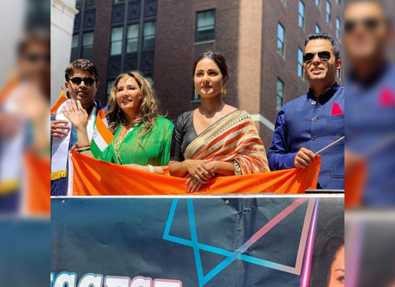 Hina Khan Unfurls National Flag in NYC