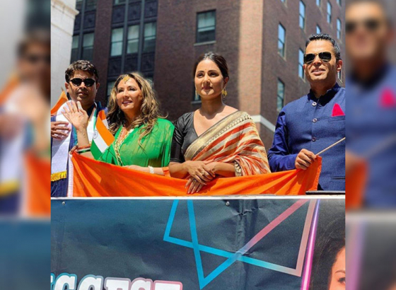Hina Khan Unfurls National Flag in NYC