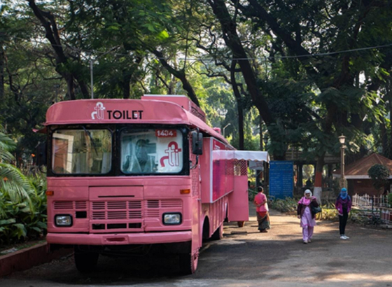 Old buses refurbished to ladies’ toilets