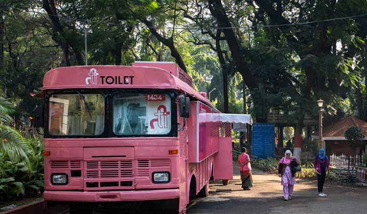 Old buses refurbished to ladies’ toilets
